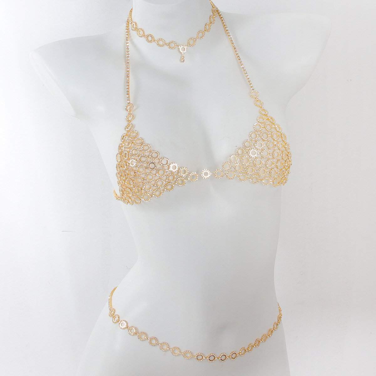 Body Jewelry Gold - Soutien-gorge en biscuits de style luxe,