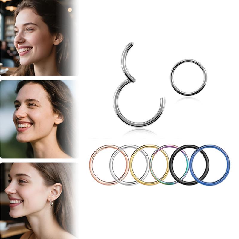 Body Jewelry Lip Ring - Anneaux de piercing articulés en acier