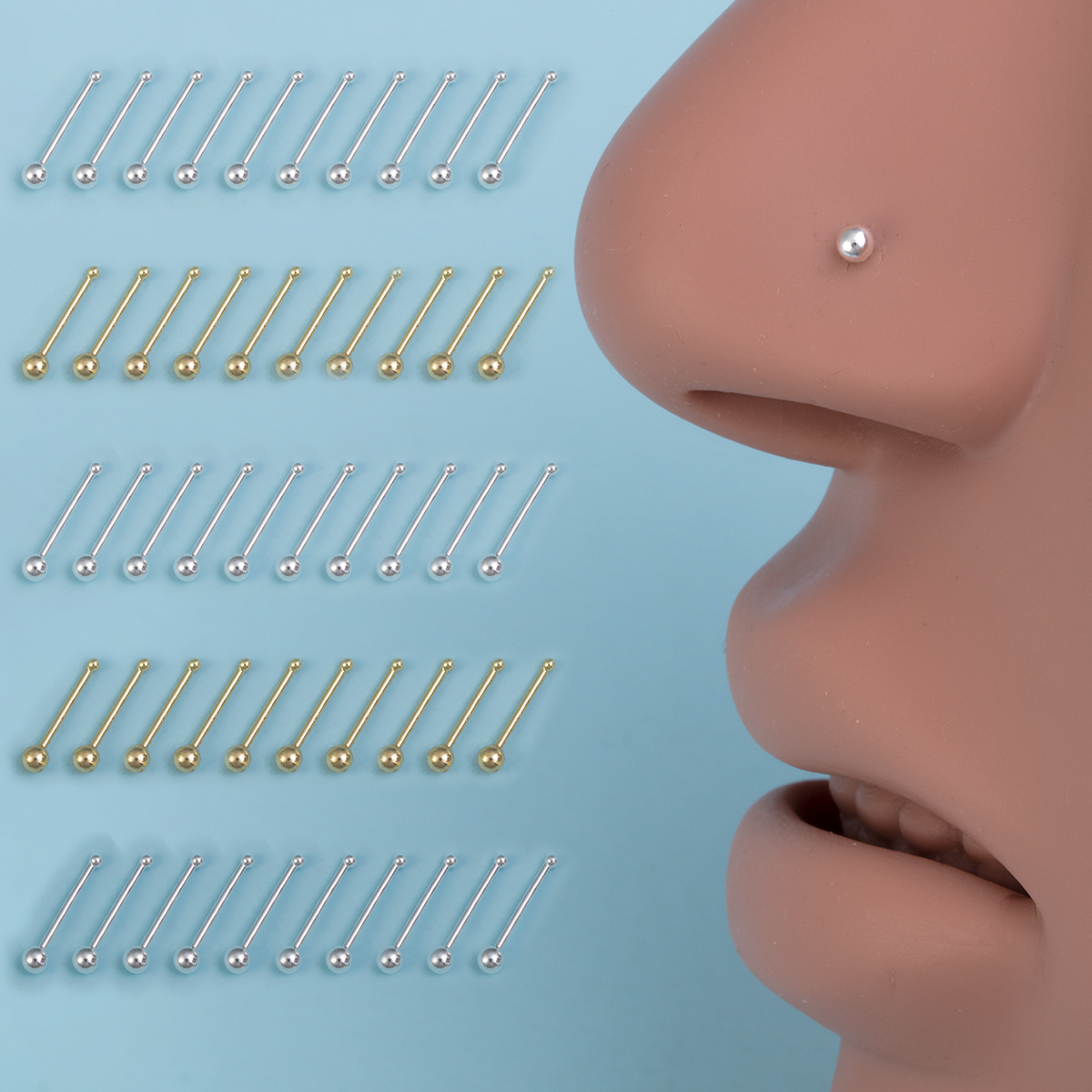 Nostril Screw Pin - Anneaux de goujon antarctique pour hommes