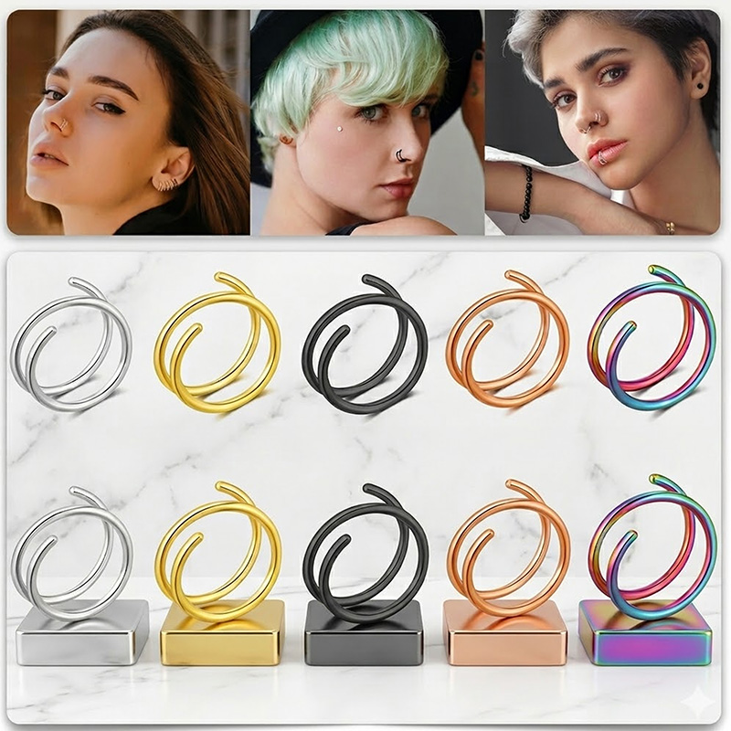 Body Jewelry Lip Ring - 1 pièce Anneau de piercing en