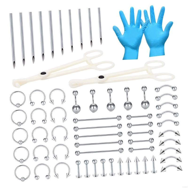 Body Jewelry Ear Gauges - complet bijoux perçage, 64 pièces, comprend