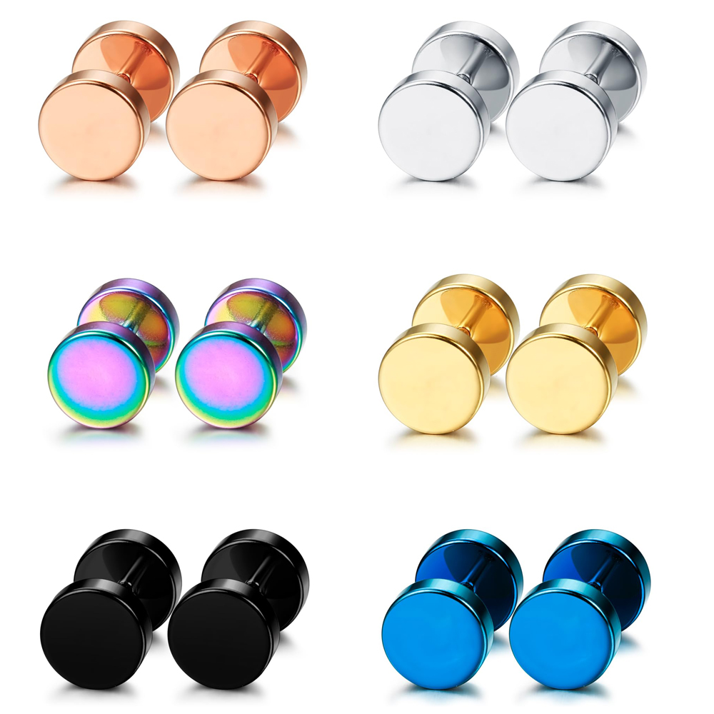 Body Jewelry Ear Gauges - Boucles d'Oreilles en Acier Inoxydable pour