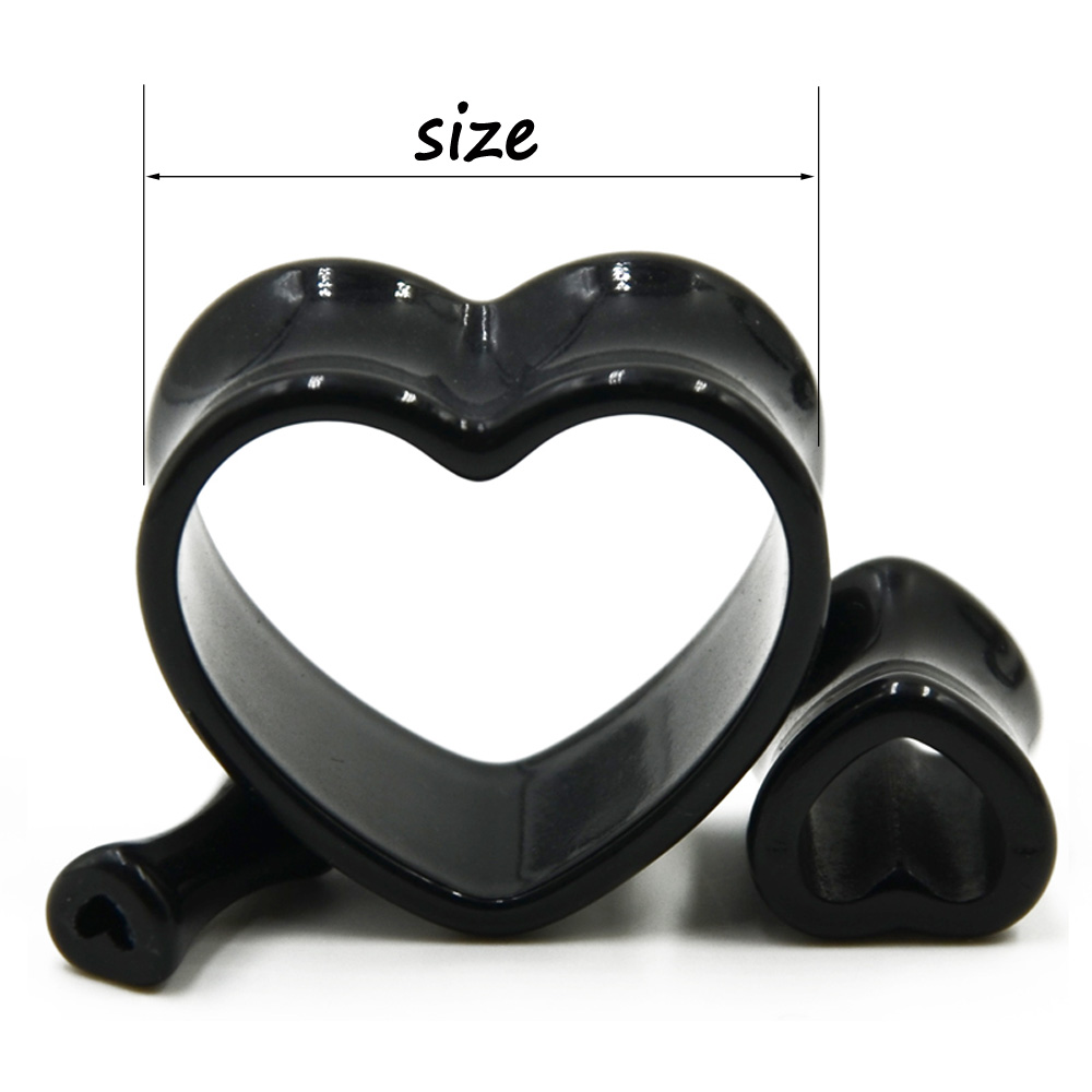 Acrylique amour noir blanc en  - Body Jewelry Ear Gauges avis et prix