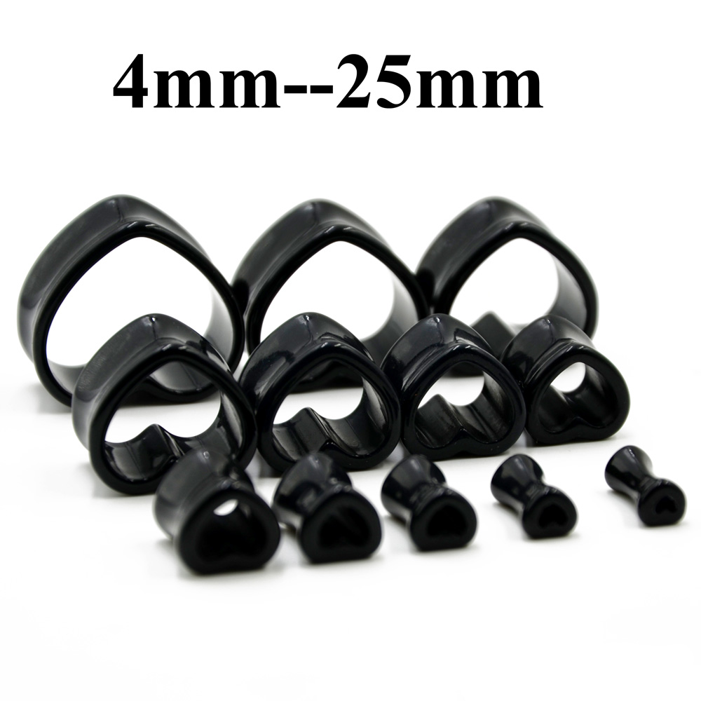 Acrylique amour noir blanc en  - Body Jewelry Ear Gauges avis et prix