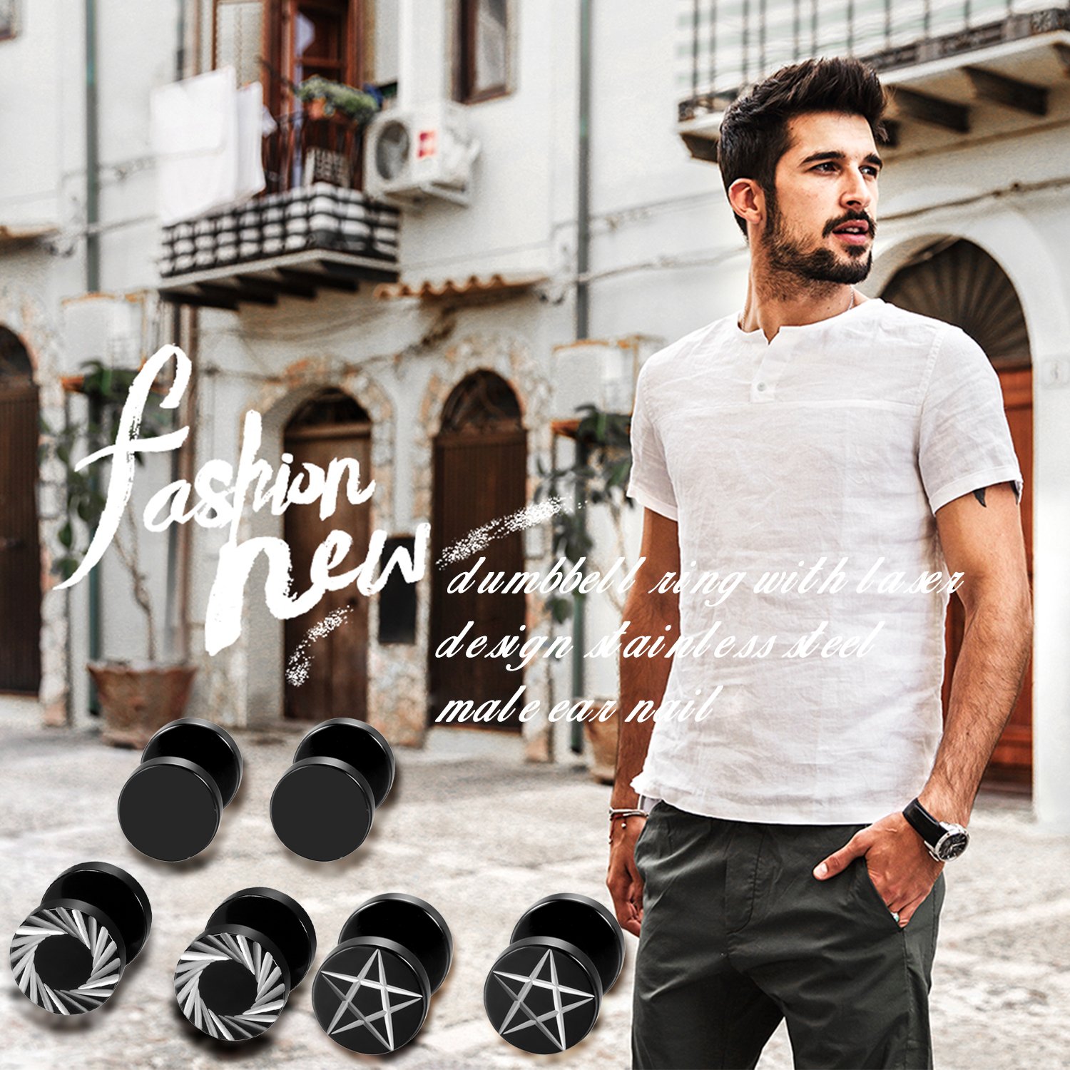 Boucles d'oreilles pentagramme - Body Jewelry Ear Gauges avis et prix