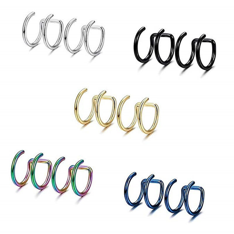 2 pièces Manchette d'oreille à - Body Jewelry Lip Ring avis et prix