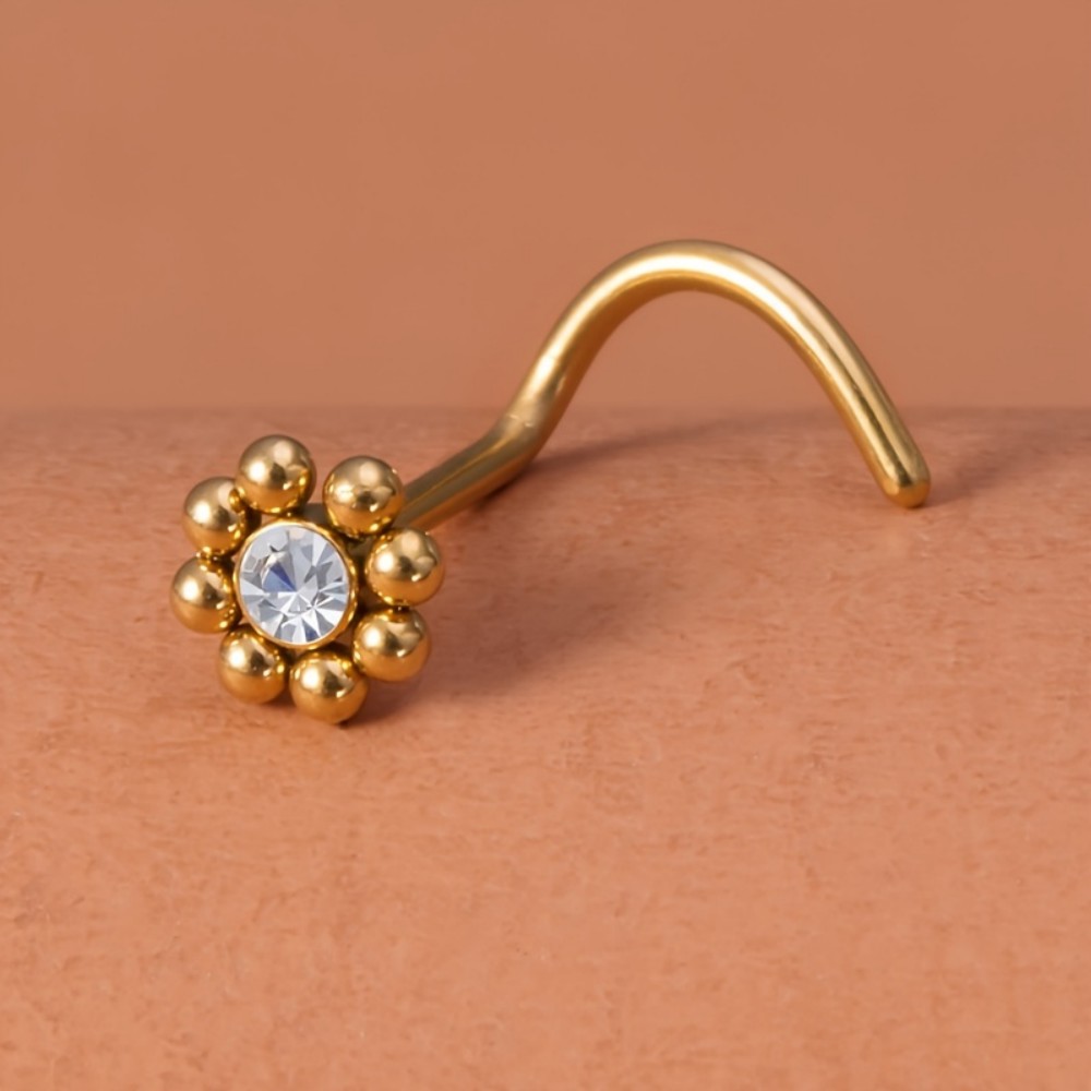 1pc en forme de fleur vis nez  - Nostril Screw Pin avis et prix