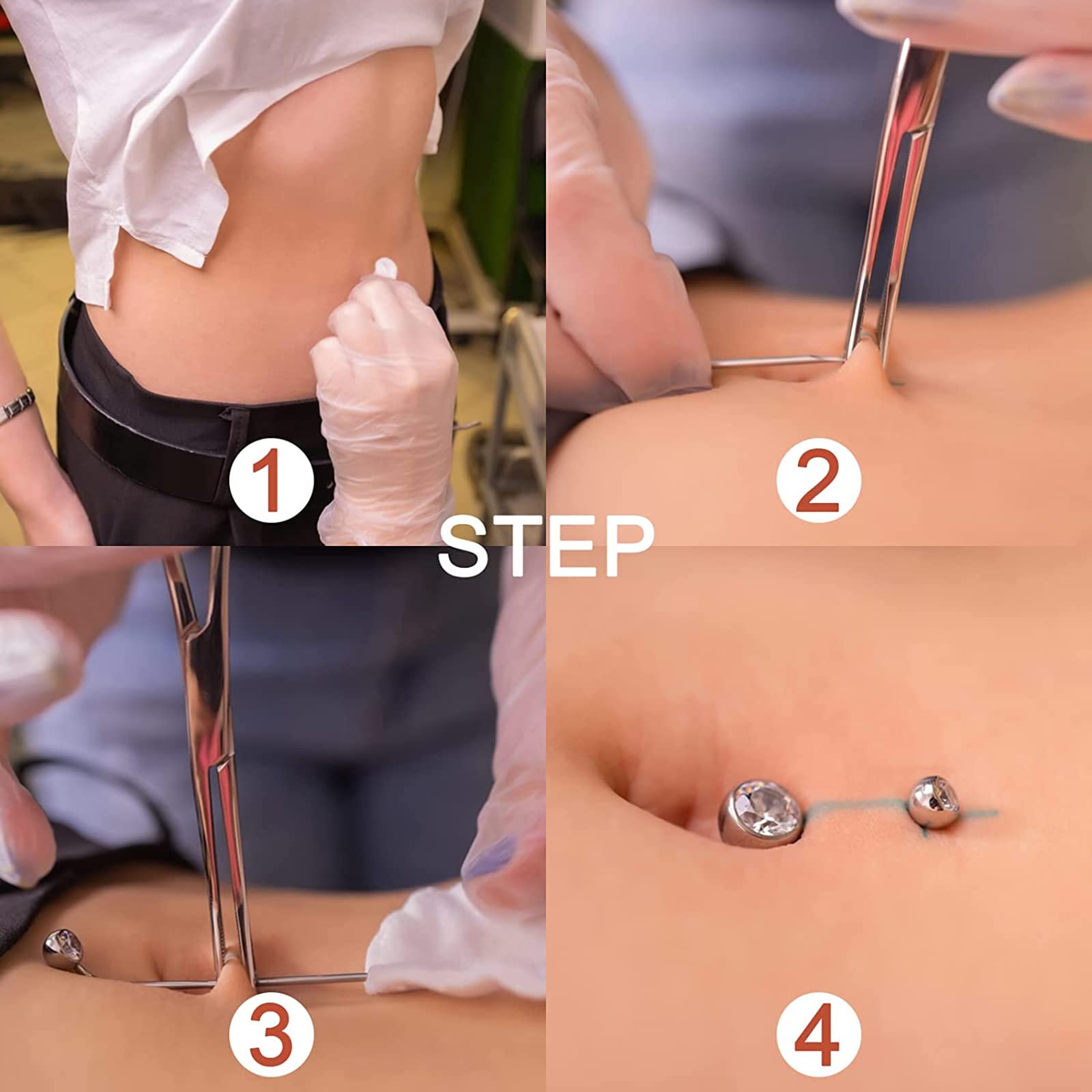 100 aiguilles de piercing stér - Body Jewelry Ear Gauges avis et prix