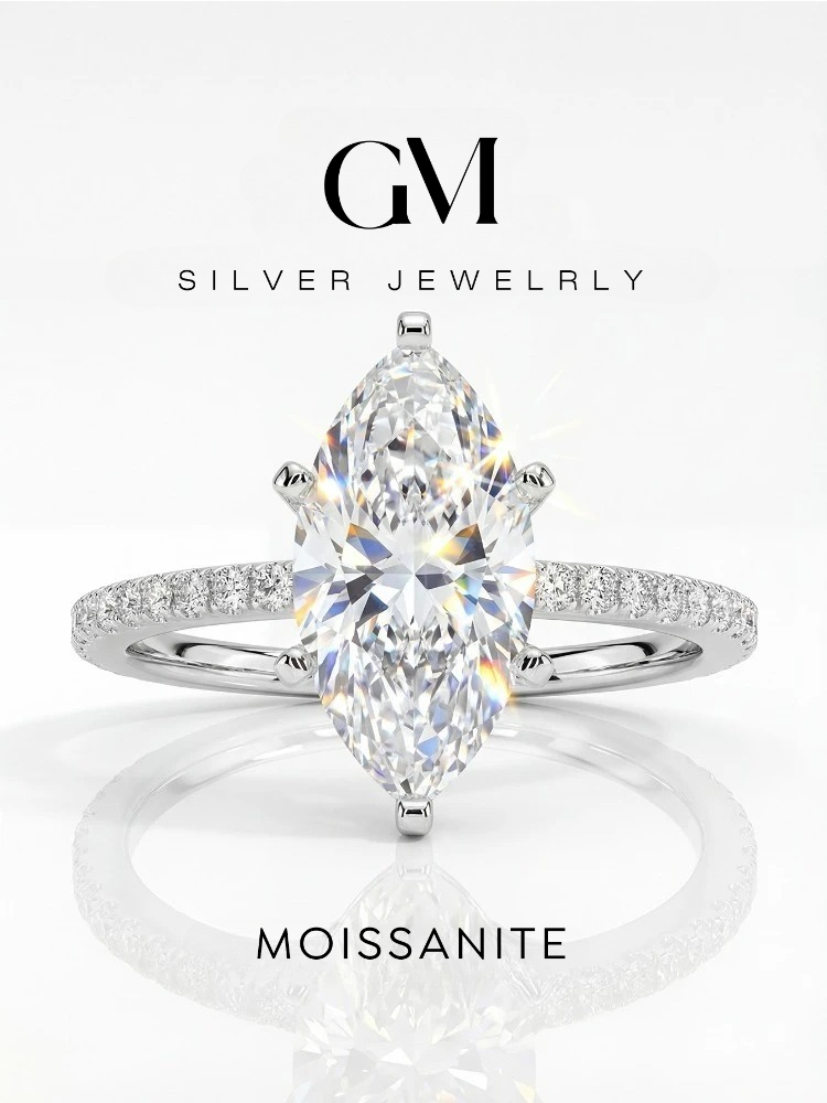 Bague de luxe en moissanite vé - Body Jewelry High Quality avis et prix