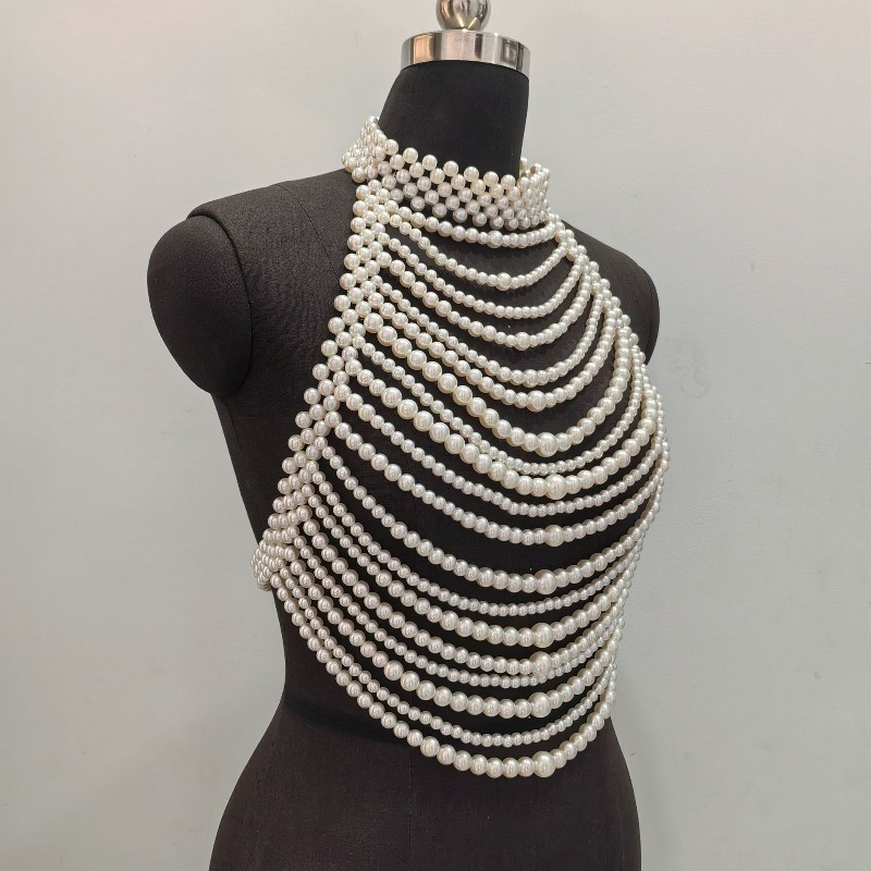 Chaîne de poitrine à perles de - Body Jewelry High Quality avis et prix