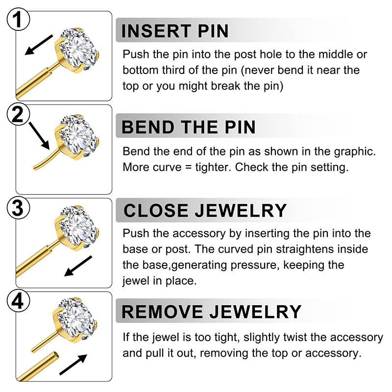 Anneaux de piercing sans filet - Body Jewelry Lip Ring avis et prix